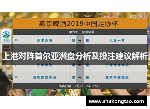 上港对阵首尔亚洲盘分析及投注建议解析